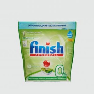 Таблетки для мытья посуды в посудомоечной машине FINISH Power 0% 60 шт