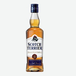 Виски  SCOTCH TERRIER (СКОТЧ ТЕРЬЕР)  шотландский купажированный 0,5л 40% круглая бут.