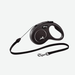 Flexi рулетка-трос для собак, черная (220 г)