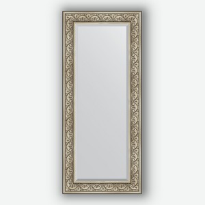 Зеркало с фацетом в багетной раме Evoform барокко серебро 106 мм 65х150 см