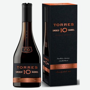 Бренди Torres Smoked Barrel 10 лет в подарочной упаковке, 0.7л Испания