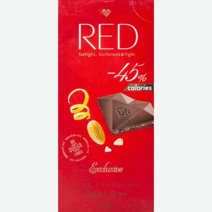 Шоколад Red Exclusive с апельсином и миндалем темный, 100 г