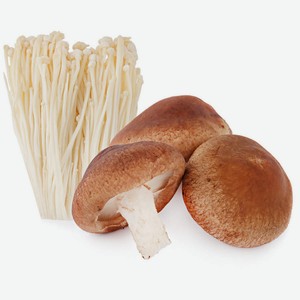 Грибы Есть грибы Эноки и Шиитаке упаковка, 150 г