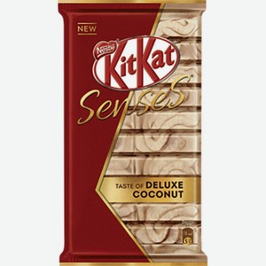 Шоколад KitKat Senses Taste белый со вкусом кокоса, молочный со вкусом миндаля с хрустящей вафлей, 112 г