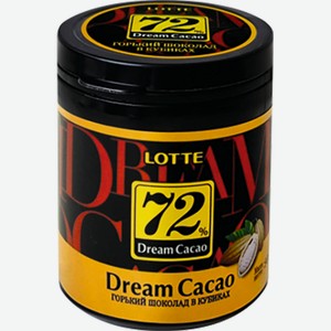 Шоколад горький Lotte Dream cacao 72% в кубиках, 90 г