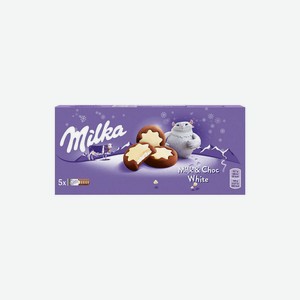 Печенье Milka Milk and Choc White с молочной начинкой и какао, 187 г