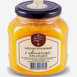 Мед Медовые вечера с цветочной пыльцой, 500 г