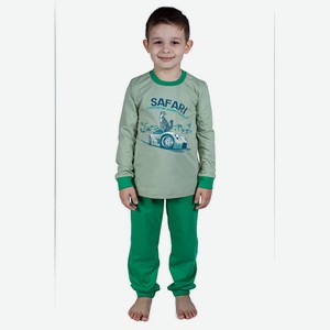 Пижама для мальчика BASIA р.110 цв.малахитовый+оливковый арт.М2252-7170