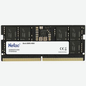 Оперативная память NETAC Basic NTBSD5N48SP-08 DDR5 - 8ГБ 4800, для ноутбуков (SO-DIMM), ECC, Ret, original