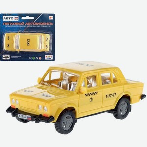 Машинка инерц.  Такси АВТОRus , цвет желтый, размер машинки: 11,2*4,6*3 см. арт. 322АР