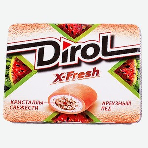 Жевательная резинка Dirol X-Fresh Арбузный лед без сахара, 16 г