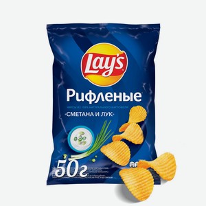 Картофельные чипсы Lay s Сметана и лук. 50 г