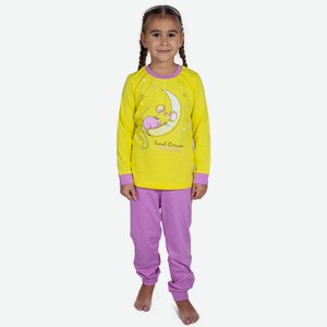 Пижама для девочки BASIA р.116 цв.фиалка+лимон арт.К2222-7173