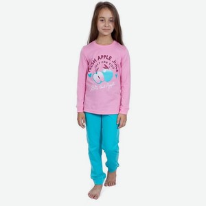 Пижама для девочки BASIA р.134 цв.циан+розовый арт.К1777-7175