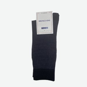 Носки мужские Monchini артМ111 - Серый, Черная пятка, 39-41