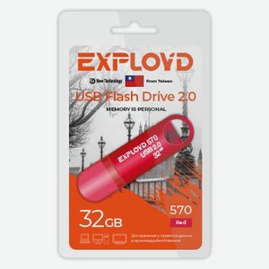 Флешка Exployd 570 32GB красная