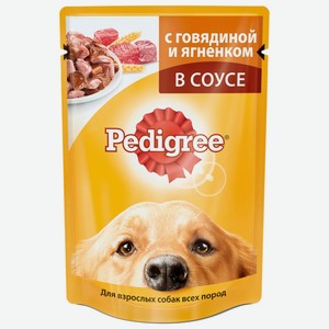 Корм для взрослых собак Pedigree Говядина и ягненок, 100 г