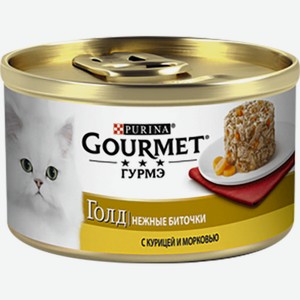 Консервы для кошек Purina Gourmet Gold, курица/морковь, 85 г
