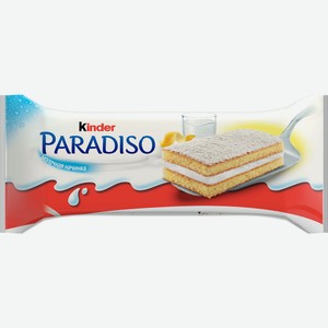 Пирожное Kinder Paradiso бисквитное с молочной начинкой и вкусом лимона, 29 г