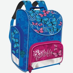 Ранец Premium box Бабочки-цветочки жест.каркас, чер-зол 49980394