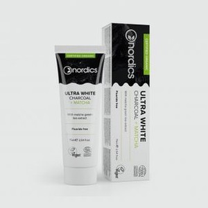 Зубная паста NORDICS Ultra White, Charcoal+matcha 75 мл