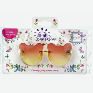 Солнцезащитные очки д.детей Lukky Fashion  Мишки ,без оправы,цв.стекол розовый,карта,пакет Т22456