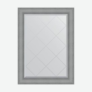 Зеркало с гравировкой в багетной раме Evoform серебряная кольчуга 88 мм 77x104 см