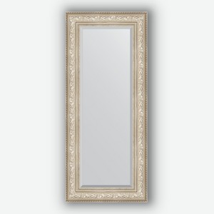 Зеркало с фацетом в багетной раме Evoform виньетка серебро 109 мм 60х140 см