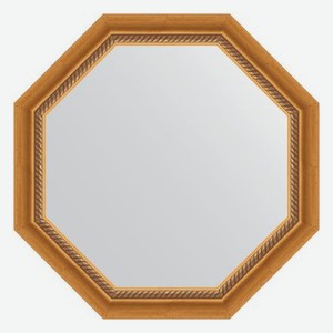 Зеркало в багетной раме Evoform состаренное золото с плетением 70 мм 68x68 см