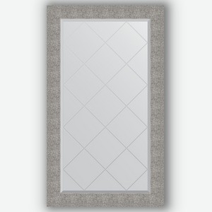 Зеркало с гравировкой в багетной раме Evoform чеканка серебряная 90 мм 76x131 см