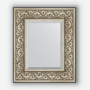 Зеркало с фацетом в багетной раме Evoform барокко серебро 106 мм 50х60 см