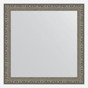 Зеркало в багетной раме Evoform виньетка состаренное серебро 56 мм 64х64 см