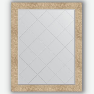 Зеркало с гравировкой в багетной раме Evoform золотые дюны 90 мм 96x121 см