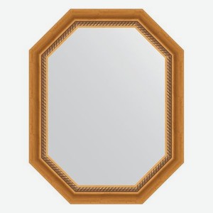 Зеркало в багетной раме Evoform состаренное золото с плетением 70 мм 58x73 см