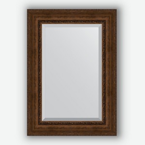 Зеркало с фацетом в багетной раме Evoform состаренная бронза с орнаментом 120 мм 72х102 см