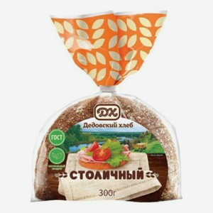 Хлеб Дедовский хлеб Столичный ржано-пшеничный в нарезке 300 г