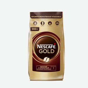 Кофе Nescafe Gold растворимый с добавлением молотого кофе 900 г