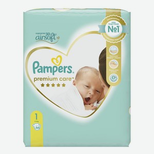 Подгузники Pampers Premium Care Newborn 1 (2-5 кг) 66 шт