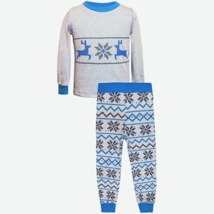 Пижама для мальчика КОТМАРКОТ р.104 цв.серый / синий арт.16532