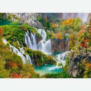 Картина по номерам 30х40 см Прекрасные водопады осенью ХК-4813