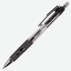 Ручка гелевая BRAUBERG Officer автоматическая черная 0,5 мм, 1 шт