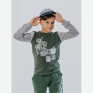 Джемпер для мальчика batik р.104 цв.серый/зеленый арт.00783_bat