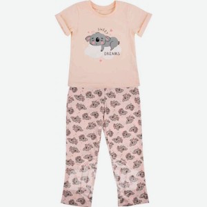 Пижама для девочки (футболка+брюки) КотМаркот р.116 цв.Розовый арт.30327
