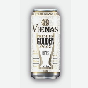 Пиво Виенас Голден Лагер свет фильтр пастер 5% 0,568 л ж/б