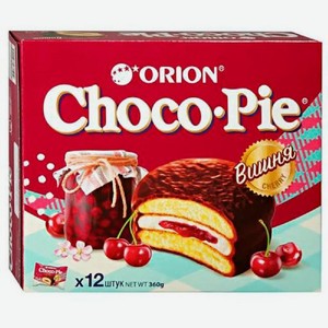 Пирожное Orion Choco Pie Вишня 360гр