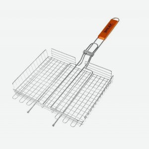 Решетка-гриль мелкая DX-G0004 23х22 см с силиконовой ручкой