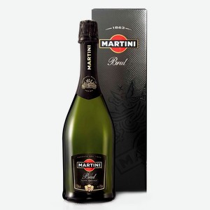 Вино игристое Martini Brut подарочная упаковка, 0.75 л
