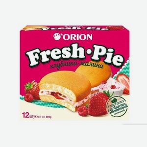Пирожное Бисквитное Orion Fresh Pie Клубника-Малина, 300г