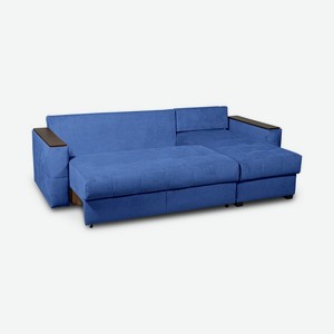 Орматек Угловой диван-кровать Dusseldorf (Велюр Happy 784 синий) 143x202