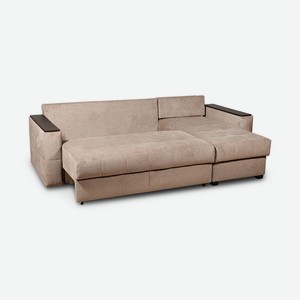 Орматек Угловой диван-кровать Dusseldorf (Велюр Happy 230 бежевый) 143x202